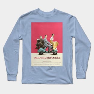 vacances romaines old scooter travel Long Sleeve T-Shirt